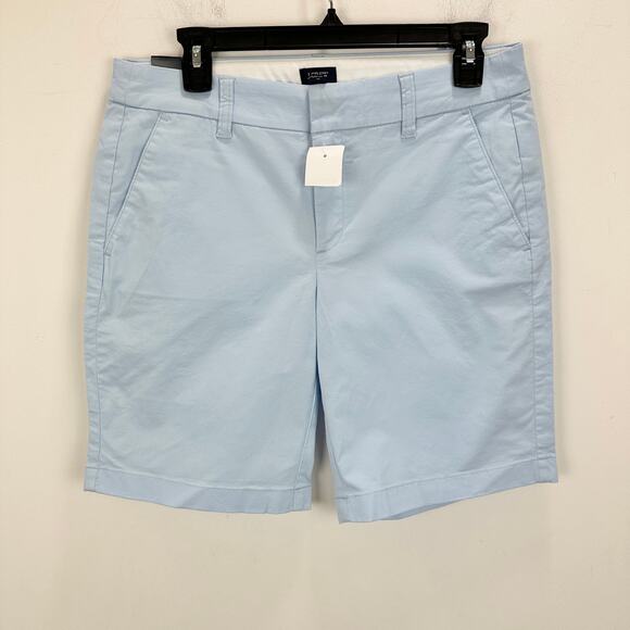 J.Crew 9" Frankie Bermuda Chino Short Cotton Mid Rise Light Blue US 6 NWT - Picture 5 of 11